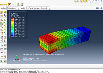 آموزش شبیه سازی تغییر شکل پلاستیک الاستیسیته در نرم افزار اباکوس 